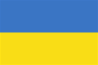 Yellow and blue flag of Ukraine